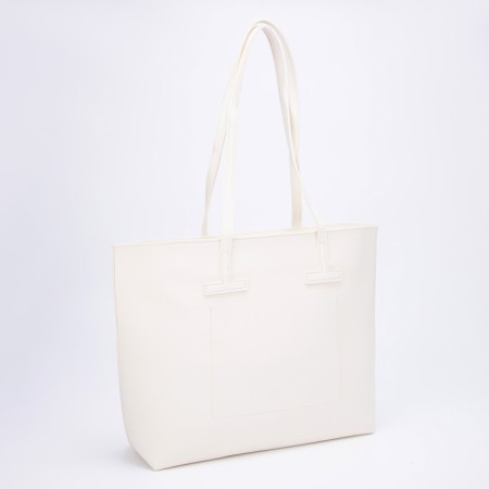 Zipper bag with lightning, white color-2