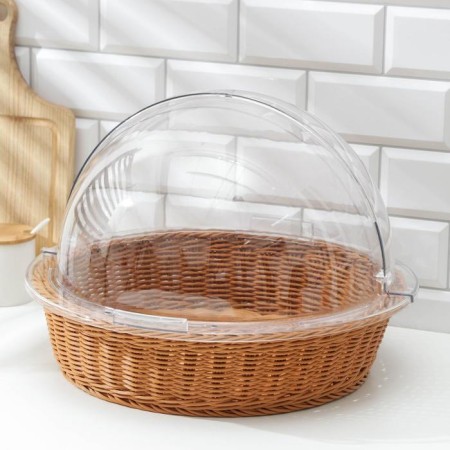Bread "Cream", wicker base, d = 40 cm
