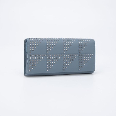 Women's wallet on magnets, blue color