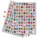 Geometes for the world map Eco Wood Art, flags of countries, pins