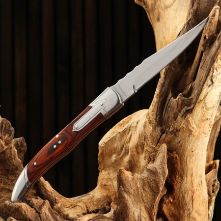 Folding "French" steel - 40x13, handle - wood, 23 cm-1