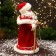 Santa Claus "Red fur coat, with a staff" 35 cm