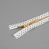 Metal zipper, No. 3, non -proceeding, automatic lock, 60 cm, white/gold color