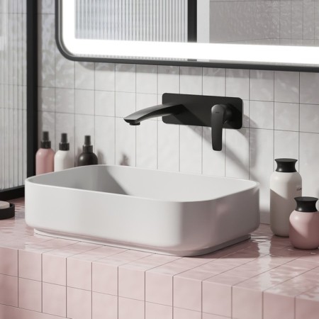 Hidden installation mixer IDDIS RAY RAYBL00I65, black matte-1