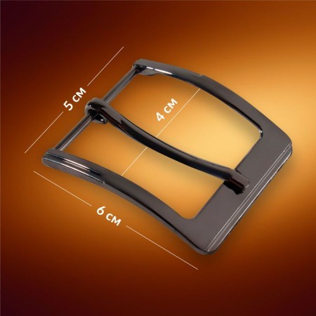 Belt buckle, 6 × 5 cm, 40 mm, black nickel color-1