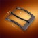 Belt buckle, 6 × 5 cm, 40 mm, black nickel color