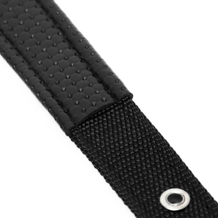 Collar "comfort" combined (polyester, artificial leather), 58 x 3 cm, Osh 45-52 cm, black 60-8