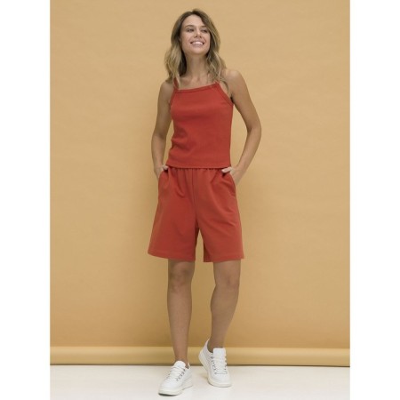 Female T -shirt, size 44, terracotta color-4