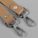 Handle for a bag, with carbines, 60 × 2 cm, the color is light brown