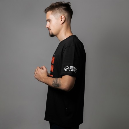 Patriotic T -shirt “Why do we need such a world”, the color is black, size 56-1