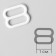 Metal straps: hooks, rings, regulators, 10 mm, white color