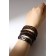 Bracelet Skin "Infinity", brown color, d = 7.5 cm