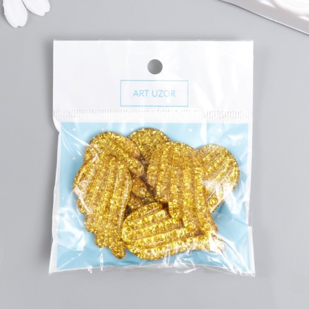 Decor for creativity plastic "Brilliant wings" gold 2.2x3.3 cm-4