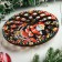 Souvenir wooden plate "New Year. Santa Claus toy", color