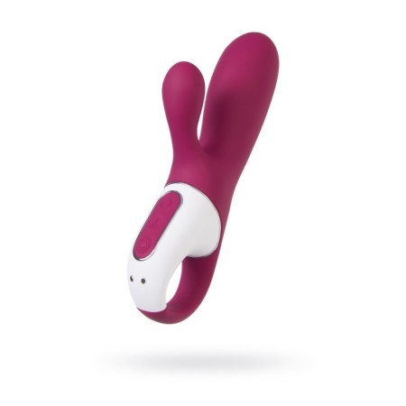 Satiffyer Hot Bunny vibrator with clitoral stimulant, red color-1