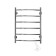 Domoterm electric heated towel rail "Classic" 109-6, 400 x 810 mm, 6 crossbars, right