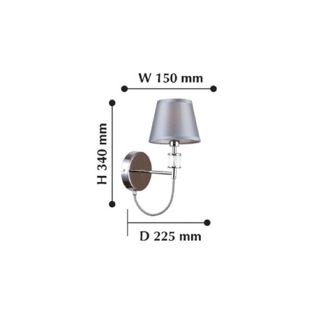 Bra Martina, 1x40W E14, color chrome-1