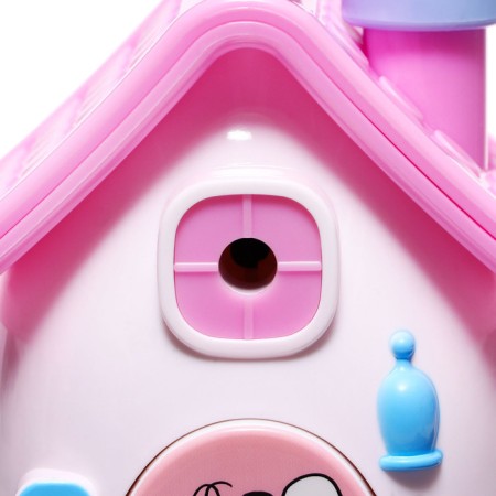 Mechanical sharpener with container, 5 types of sharpening, pink house-3