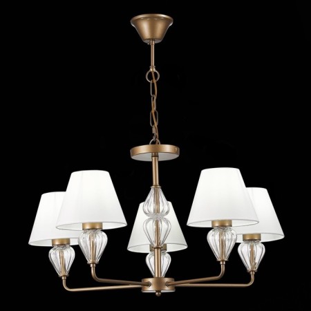 Suspended EVOLUCE lamp. Sle107423-05. Dalida. 5x60 watts, E14, 65x65x41 cm, golden color-1