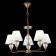 Suspended EVOLUCE lamp. Sle107423-05. Dalida. 5x60 watts, E14, 65x65x41 cm, golden color