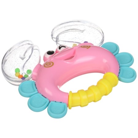 Rattle "crab", color mix, crush me, 12 cm