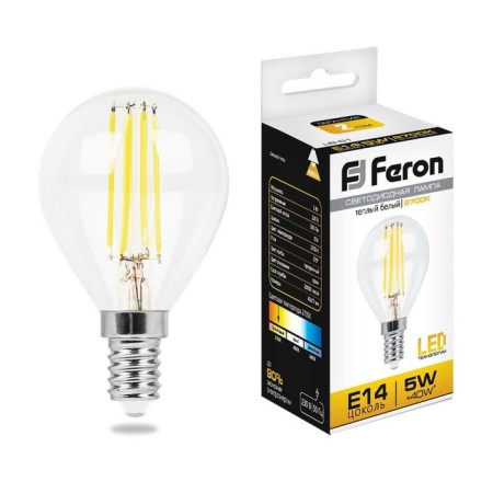 LED LED Feron, E14, 5 W, 230 V, white warm light