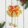 Decoration New Year's "bell with a bow and bells" 12x15 cm, red-golden