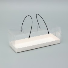 Box for rolls with handles, white 27.5 x 11 x 10 cm