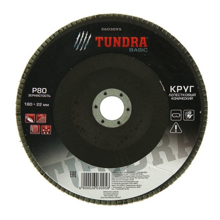 Circle of petal end conical tundra, 180 x 22 mm, p80