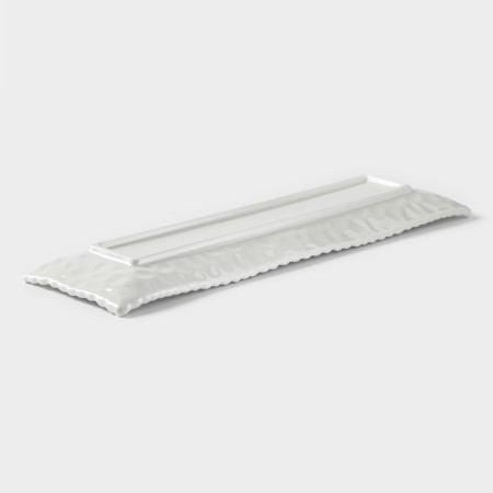 Ceramic serving "airiness", 35.5 × 10.5 × 2.5 cm, white color-2