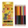Caucal pencils 12 pieces 24 colors "Kalyak-Malyak", bilateral, wooden, hexagonal, cardboard packaging