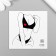 Tattoo on the body black-red "female body" 6x6 cm