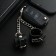Leather keychain for a car key, handcuffs, genuine leather