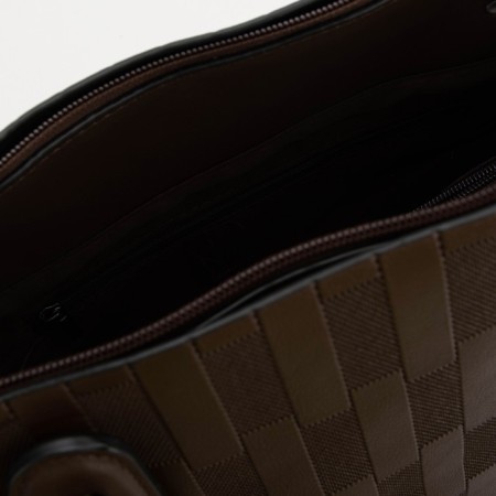 Zipper bag with zipper, brown color-2