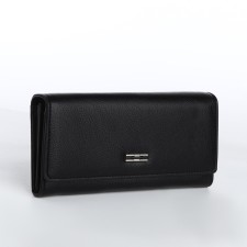 Women's wallet on a magnet, black color