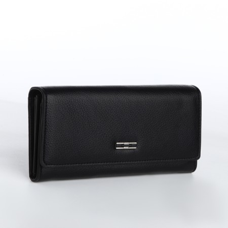 Women's wallet on a magnet, black color