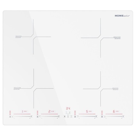 Honing panel Homsair HIC64SWH, induction, 4 burners, sensor, white