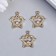 Decor for creativity Metal "Heart intertwined with a star" Rhinas 1.8x1.9 cm