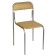Ascona chair, artificial leather, beige, metallic frame