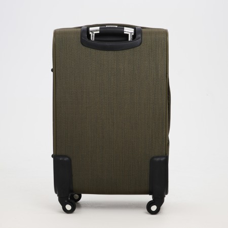 Small 24 suitcase "On a zipper, code castle, with extension, khaki color-6