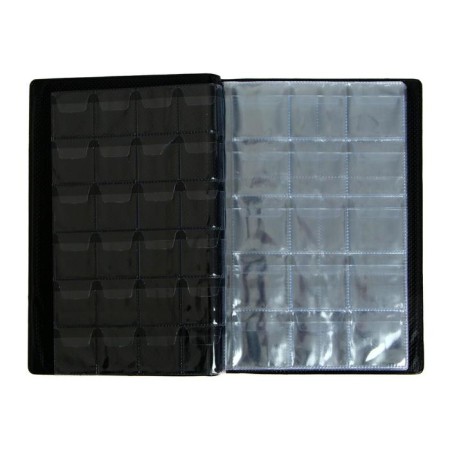 Album for coins 125 x 185 mm Calligrata "Combi" for 192 coins, 14 sheets, covering artificial leather, blue-3