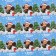 New Year. Packaging paper, 70x100 cm, cheburashka