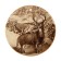 Board from the massif “deer”, round, 18 × 18 cm