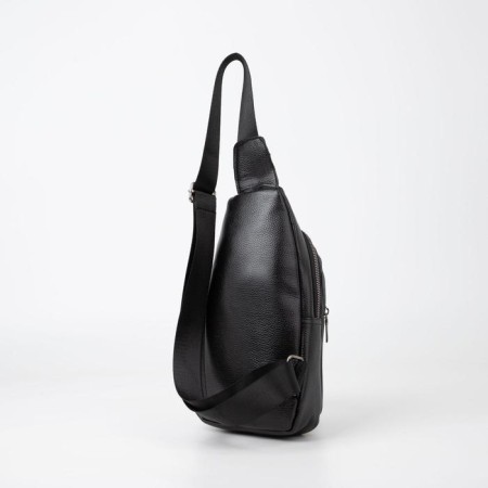 Sling bag, artificial leather, black color-1