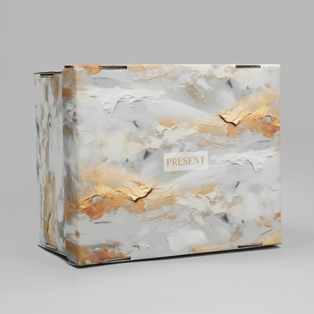 Gift folding box, packaging, “Present”, 31.2 x 25.6 x 16.1 cm cm-2