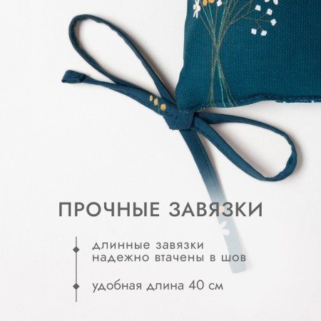 Сидушка на стул Доляна Twilight forest 42х42 см, 100% хлопок, рогожка 164 г/м2-2