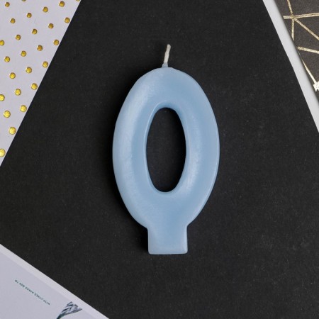 Candle in the cake Blue "Number 0"-3
