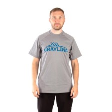 Футболка GRAYLING Logo, хлопок, серый, р-р L