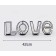 Summary of the metal desktop "Love", 13.5 x 42 cm, black