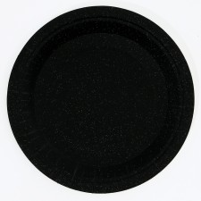 Paper plates, 6 pcs, black color